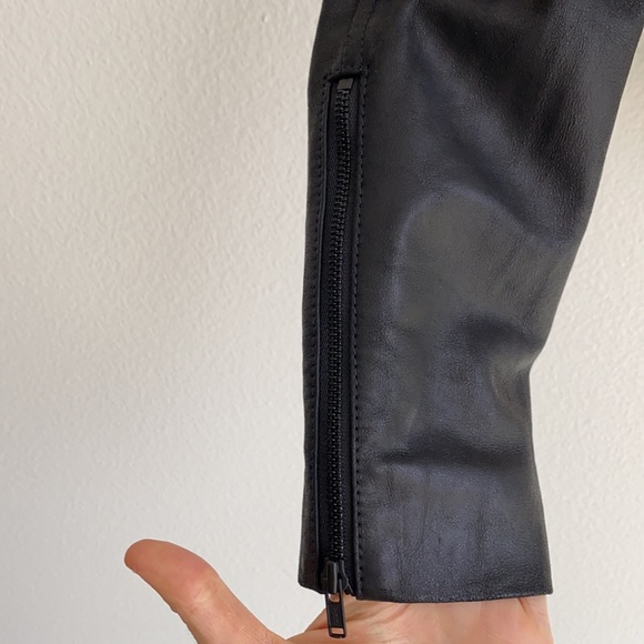 Theory Chetah Print Leather and Fur Jacket - Picture 4 of 12